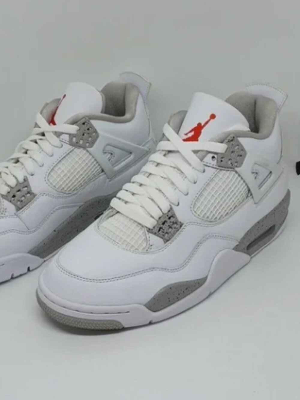 New Jordan Air Jordan 4 Retro WhiteFire Red Tech Grey Black